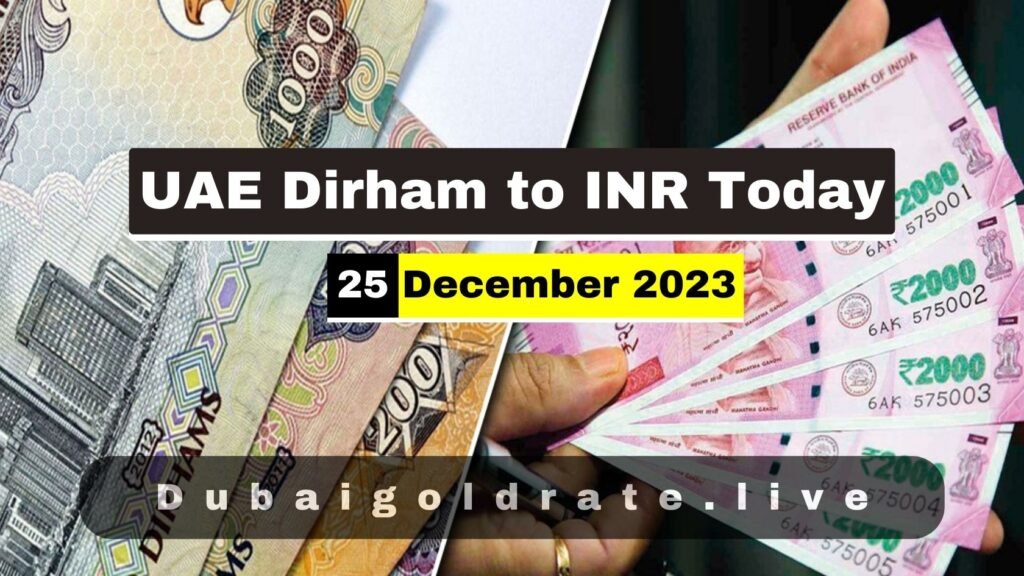 UAE Dirham Rate in India Today 25 December 2023 - AED to INR